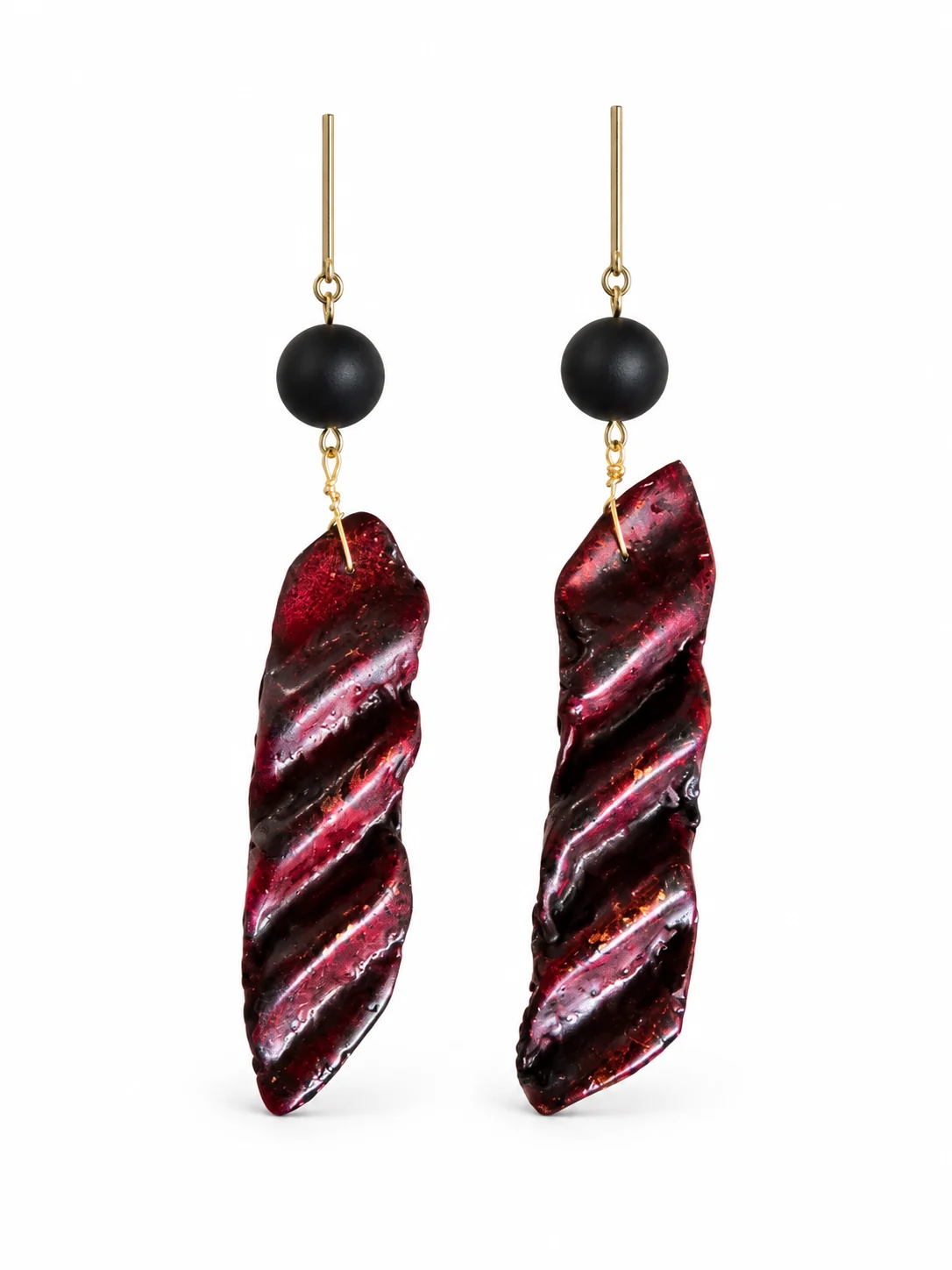 Folded Lacquer Earrings